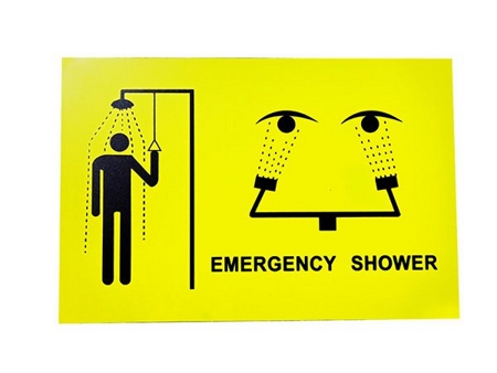 Emergency shower & eyewash sign